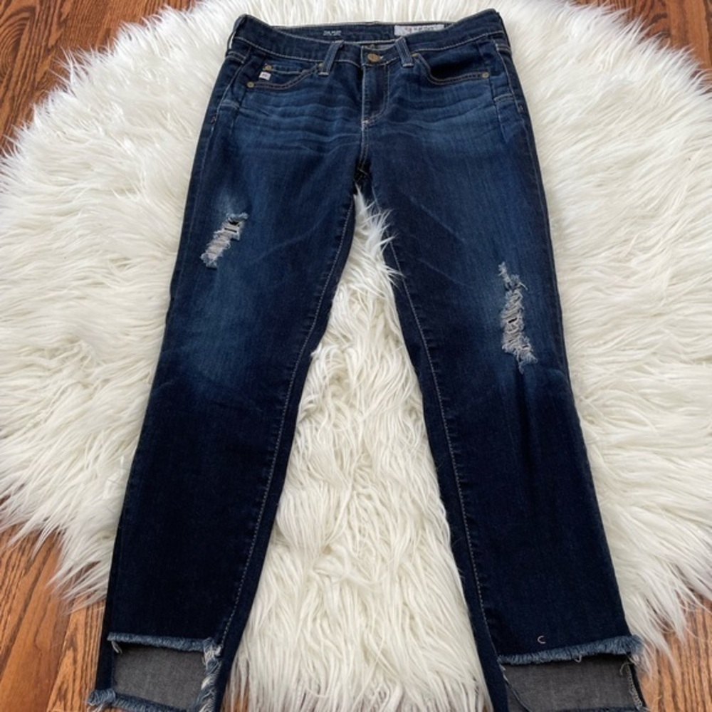 AG The Beau slouchy skinny distressed denim jeans size‎ 25
